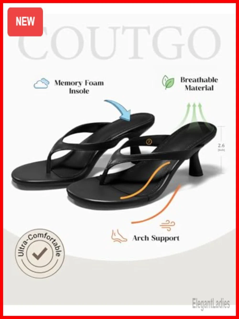 Kitten Low Heels Flip Flop Thong Sandals Slip On Summer Dress Shoes Faux Leather